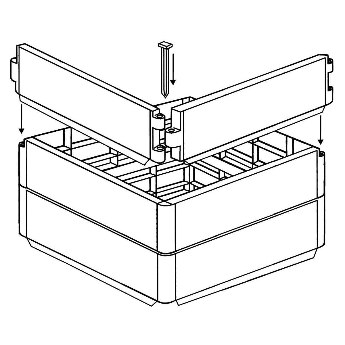 Garland 230 Litre Raised Bed - W100cm x D100cm