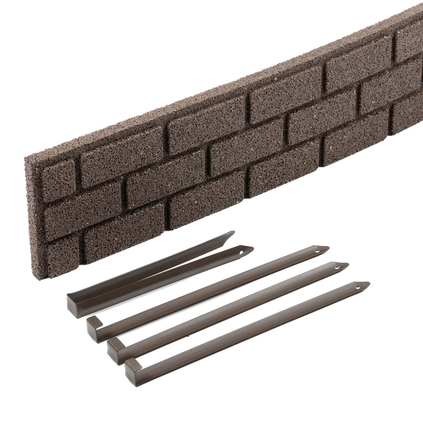 1.2m Recycled Rubber Lawn Edging - Ultra Curve Border Bricks