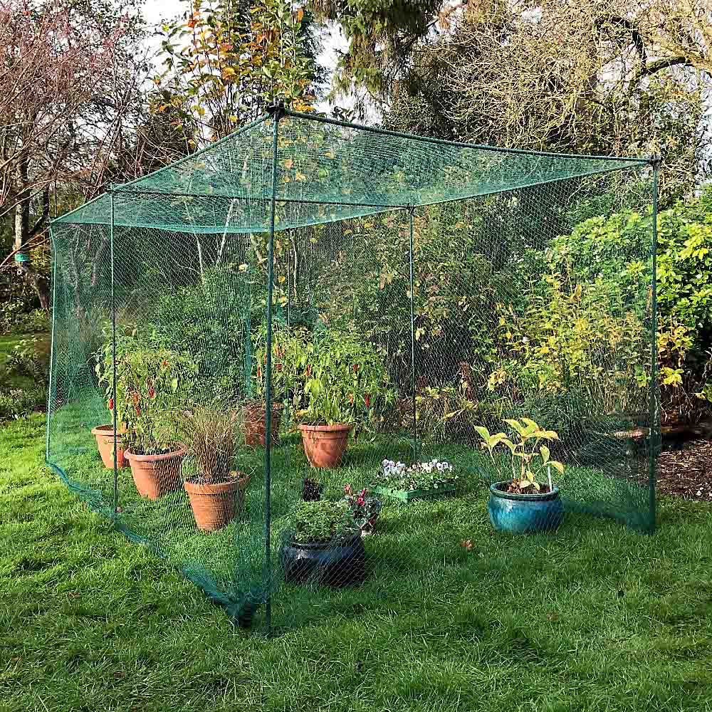 GardenSkill No Frills Crop Cage Kit - 1.2m x 1.2m x 1m with Bird Net 20mm