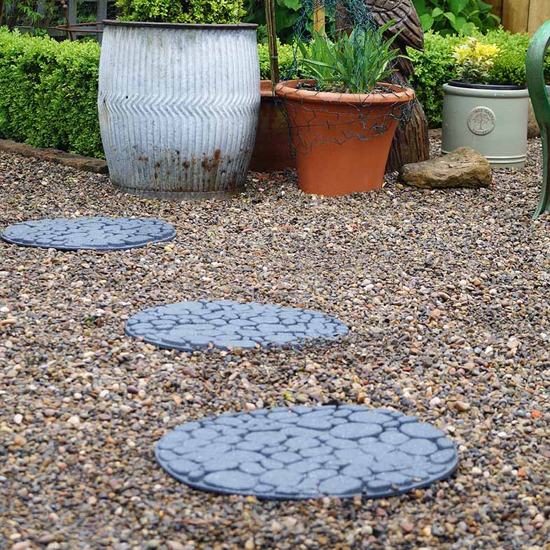 Greenfingers Recycled Rubber River Rock Stepping Stone