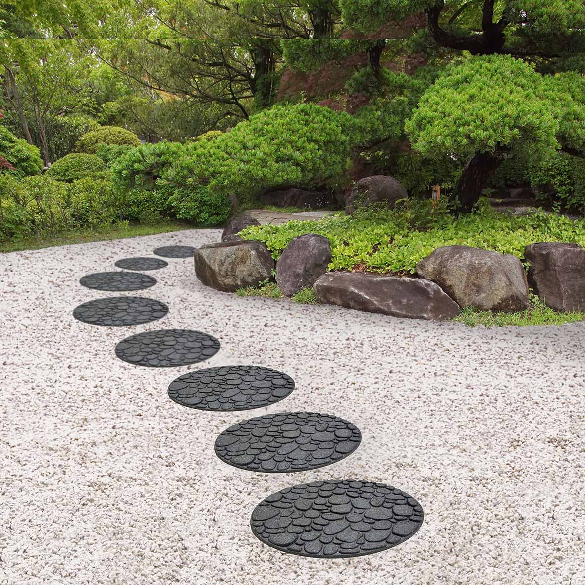 Greenfingers Recycled Rubber River Rock Stepping Stone
