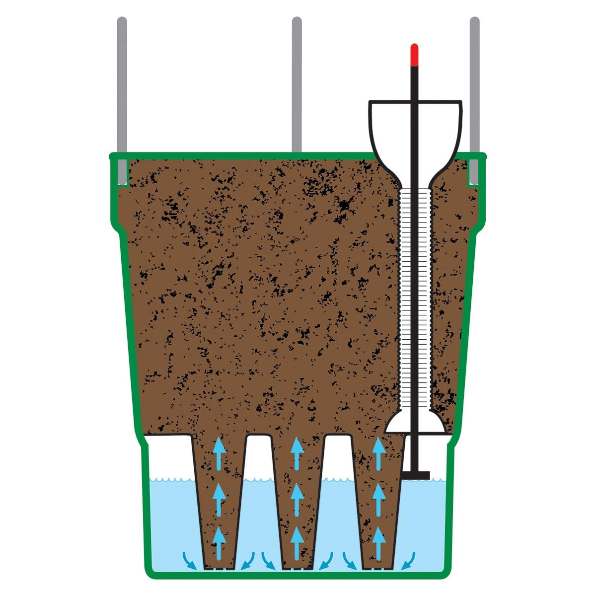 Garland Self Watering Grow Pot Tower - Green