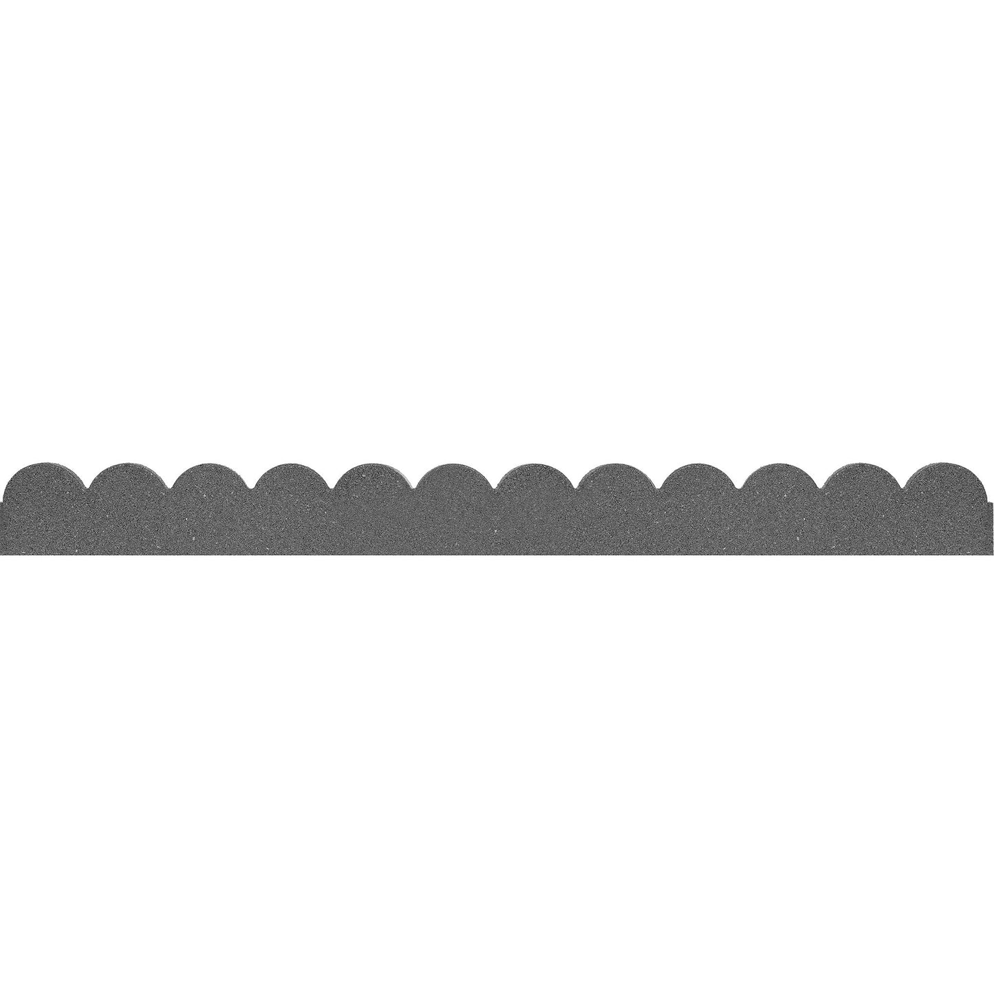 1.2m Recycled Rubber Lawn Edging - Flexi Curve Scallop - H10cm