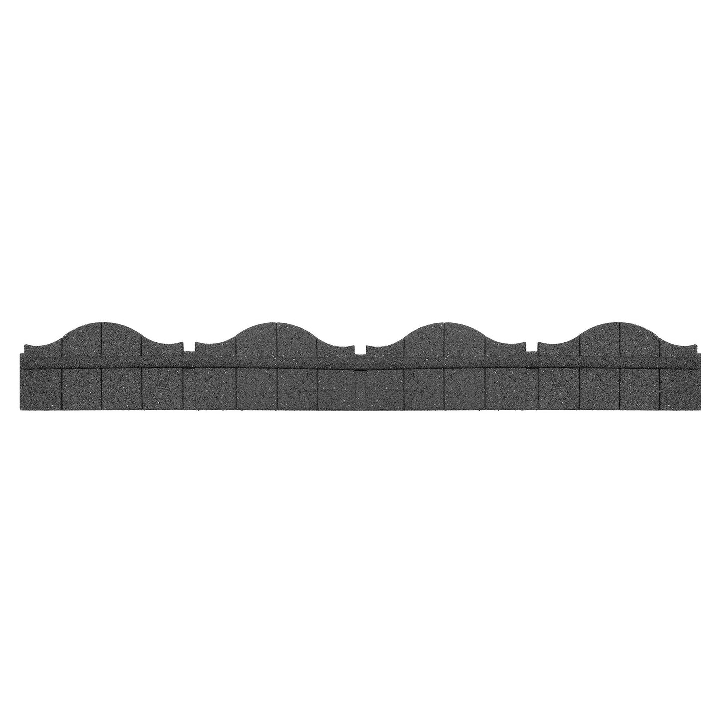 1.2m Recycled Rubber Lawn Edging - Ultra Curve Carolina - H15cm