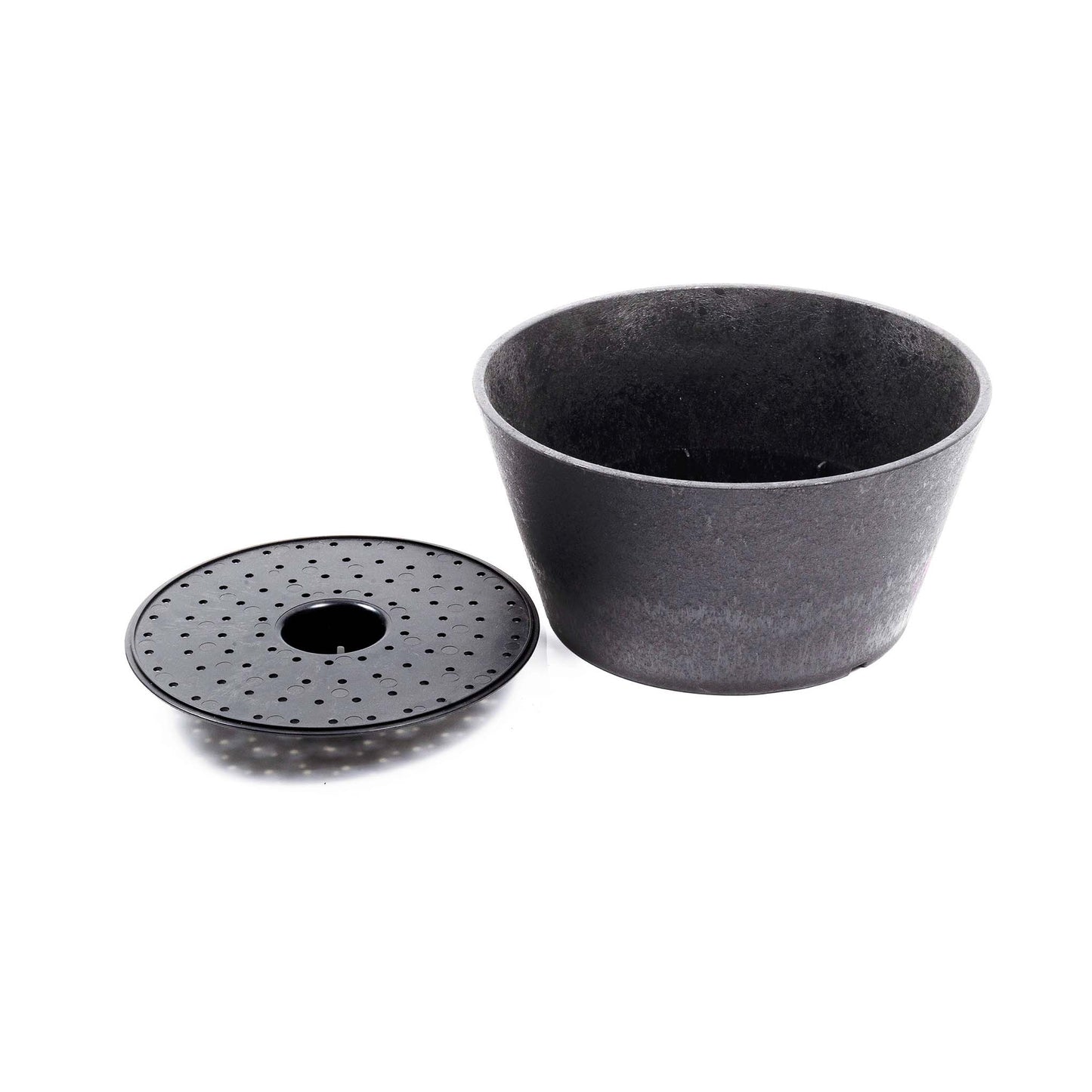 Tierra Verde Octavia Round Planter 15cm - Steel Grey