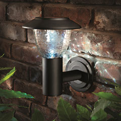 Cole and Bright Solar Traditional  Wall Light - Matt Black