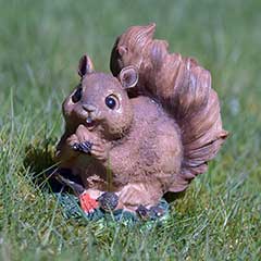 Verdigris Garden Squirrel - 13cm high