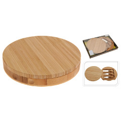 Greenfingers Bamboo Cheese All-in-One Serving Set