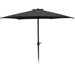 Greenfingers Crank Aluminium Parasol 3M - Charcoal