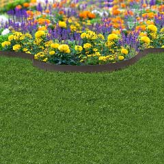 6m Recycled Rubber Flexible Lawn Edging - Thinline - H9cm