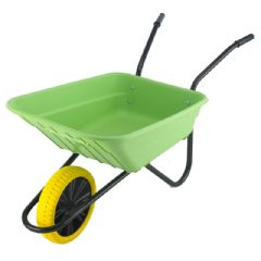 Walsall Wheelbarrow Multipurpose Barrow with Puncture Proof Wheel - 90L Lime