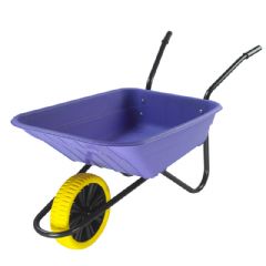 Walsall Wheelbarrow Multipurpose Barrow with Puncture Proof Wheel - 90L Lilac