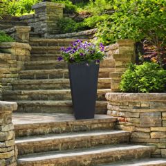 Sonata Square Slate Planter - 71cm Height