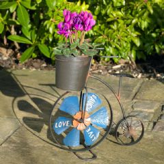 Penny Farthing Planter with Wind Spinner - 31.5cm Width