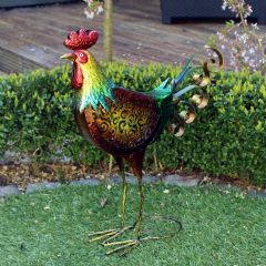 Solar Light Rooster Garden Ornament - 51cm Height