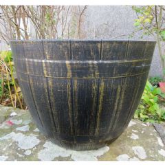 Beijing Barrel Planter Gold - 52cm Diameter