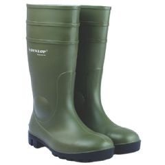 Dunlop Protomaster Full Safety Wellington - Green - Size 36