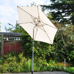 Kingfisher Cream Aluminium Parasol 2m