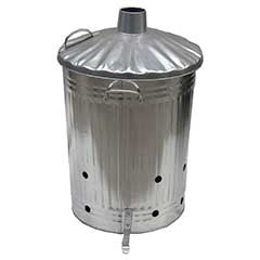 Galvanised Bin Style Tapered Incinerator - 90 Litre