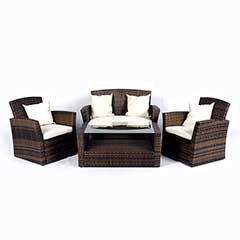 Ellister Corsica Rattan 4 Seat 109cm Rectangular S