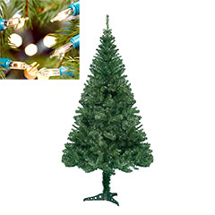 7ft Cedar Fir tree with Warm White 80 Static String Lights