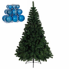 5ft Pine Tree with Powder Blue Gloss Baubles