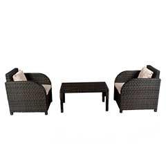 Ellister Eden Rattan 2 Seater 123cm Rectangular Bistro Set