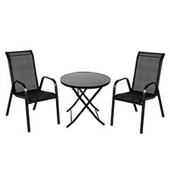 Ellister Siena 2 Seater Bistro Set - Black