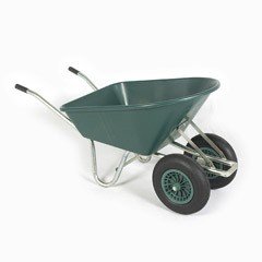 Greenfingers Twin-Wheeled Heavy Duty Plastic Wheelbarrow 114L