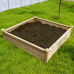 Terra FSC Fir Raised Bed - 120x120x30cm high