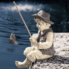 Design Toscano- Fredric The Little Fisherman of Avignon Garden Sculpture