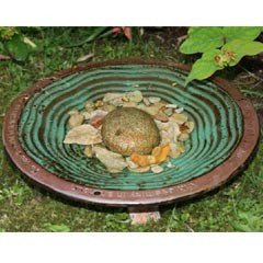 Echoes Glazed Bird Bath