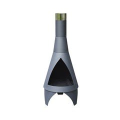Contemporary Colorado Steel Chimenea - Small Metallic Blue