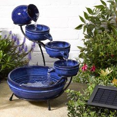 Smart Solar Neptune Ceramic Cascade Solar Water Feature