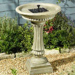 Smart Solar Winchester Solar Bird Bath/ Water Feature - Aged Granite