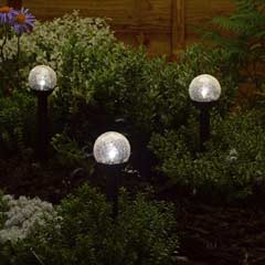 Smart Solar Crystal Globe Stake Solar Lights - Set of 6