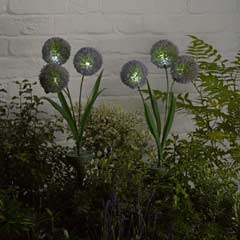 Smart Solar Allium Triple Head Stake Solar Lights