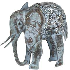 Smart Solar Ornamental Metal Elephant  Solar Light