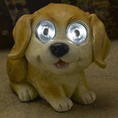 Smart Solar Bright Eyed Golden Labrador Solar Light