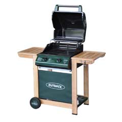 Outback Trooper Select 2 Burner Gas BBQ Includes Free Cover and Regulator