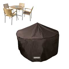 Bosmere Storm Black Circular Patio Set Cover - 4 Seater