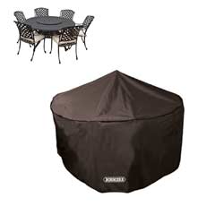 Bosmere Storm Black Circular Patio Set Cover - 6/8 Seater