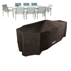 Bosmere Storm Black Rectangular Patio Set Cover - 8 Seater