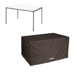 Bosmere Storm Black Rectangular Table Cover - 8 seat