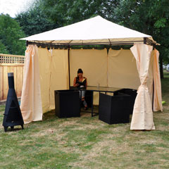 Heavy Duty Garden Gazebo With Side Curtains