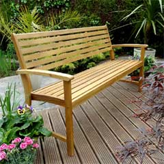 Rondeau Leisure Kent Acacia 3 Seater Bench