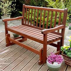 Rondeau Leisure Malaysian Hardwood 121cm Glider Bench