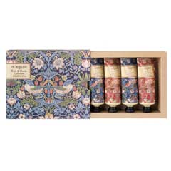 Morris & Co. Strawberry Thief Collection with Body Wash Body Lotion Hand Cream & Hand Wash
