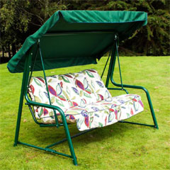 Greenfingers Premium 3 Seater Padded Swing Seat Hammock - Leaf