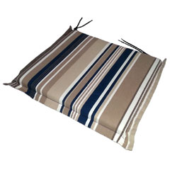 Ellister Square Seat Cushion 2 Pack - Blue Stripe 38 x 40cm